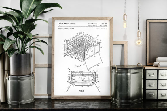 Download Portable Barbecue System 1985 Patent Art - 1985 Collection