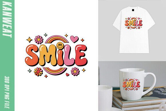 Download SMILE Retro Groovy Text - Groovy Collection