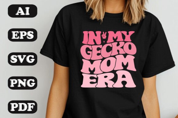 Download In My Gecko Mom Era Groovy Retro Wavy T- - Groovy Collection