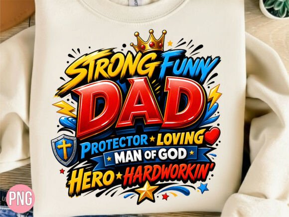 Download Strong Hero Dad Graphic Father's Day PNG - Father Collection