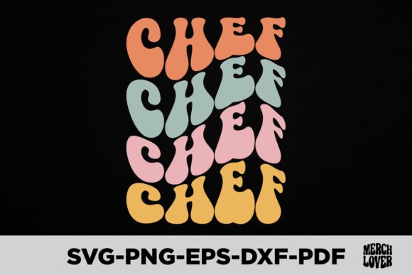 Download Groovy Retro Wavy Chef T-Shirt Design - Groovy Collection