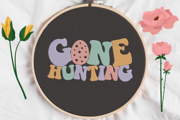 Download Gone Hunting Retro Groovy Text - Groovy Collection