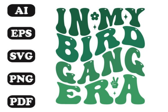 Download In My Bird Gang Era Groovy Retro Wavy T- - Groovy Collection