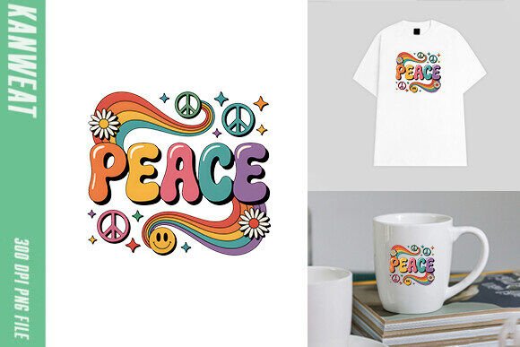 Download Peace Retro Groovy Text Design - Groovy Collection