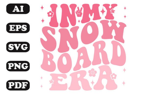 Download In My Snowboard Era Groovy Retro Wavy T- - Groovy Collection