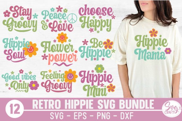 Download Retro Hippie SVG Bundle Retro SVG Groovy - Groovy Collection