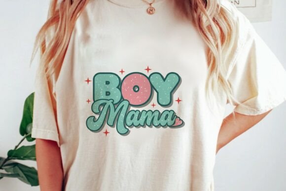 Download Boy Mama Retro Groovy Text Png - Groovy Collection