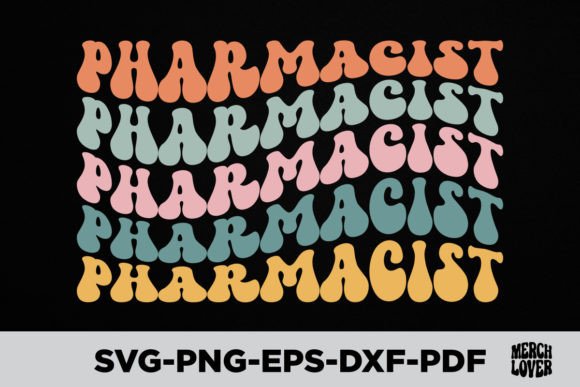 Download Groovy Retro Wavy Pharmacist T-Shirt - Groovy Collection